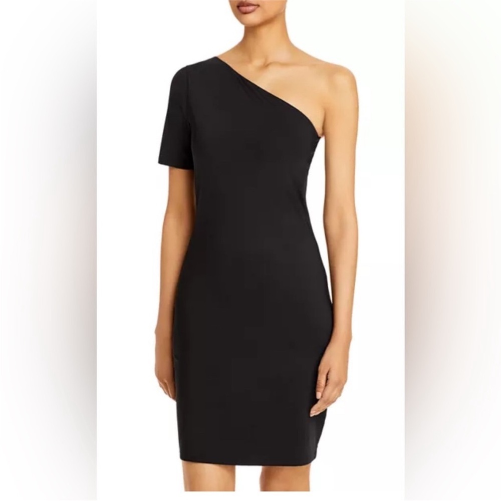Theory Black One-Shoulder Dress